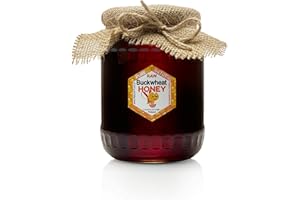 NATURAL FOOD Le miel de sarrasin, pur & brut & cru | 1,1 kg | Le miel provient directement de l'apiculteur polonais | Frais | Miel dans un bocal en verre