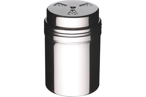 KitchenCraft Ströare, För Socker/Kakao/Mjöl, Justerbar, 6 x 6 x 9 cm, Silver/Svart, KCMULTI
