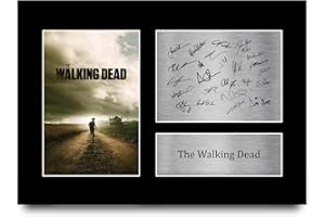 HWC Trading A4 The Walking Dead Cast Andrew Lincon, Danai Gurira Cadeaux Imprimé Signé Autographe Photo pour les fans de télévision - A4