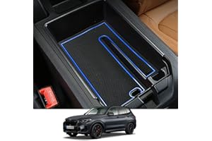 CDEFG Compatibile con BMW X3 G01 X4 G02 2019-2022 2023 2024, Vano Portaoggetti da Bracciolo Scatola di Controllo Centrale Scatola di Immagazzinaggio Organizer per Auto X3 G01 X4 G02 Accessori (Blu)