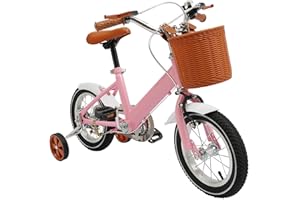 Garbenat 12 Zoll Kinderfahrrad Upgraded Kinder Fahrrad für ab 2-4 Jahre HöHenverstellbar Kinderfahrrad mit Stützrädern & Korb Kinderfahrrad ab 3 Jahre Jungen & Mädchen