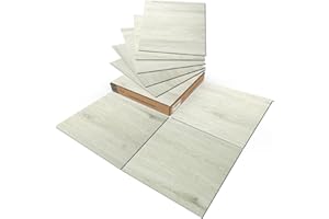 Art3d Wykładzina podłogowa z PCW, samoprzylepne płytki podłogowe, 30 x 30 cm, "zrób to sam", winylowa podłoga, wodoszczelna, o wyglądzie drewna, do kuchni, jadalni, sypialni, 30 sztuk, bielone drewno