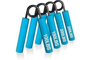 CRAZYROPE Hand Grip, ensemble de 4 ou 6 22,5-135kg, métal Hand Grip Musculation, Musculation Avant Bras Musculation Main pour Entraînement Musculaire et Renforcement de la Préhension