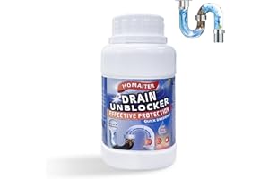 HOMAITER Drain Unblocker, Powerful Cleaner Formula, 260g, Removes Hair, Grease & Soap Scum, Safe for Pipes and Septic Systems