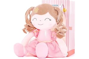 Gloveleya Dolls Baby Girl Gifts Soft Plush Doll Pink Crown Princess 14"