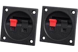 PNGKNYOCN Lot de 2 bornes de haut-parleur à 2 positions avec clip carré à ressort