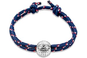 Ernestine - Bracelet Golf réglable acier inoxydable - Idée cadeau Homme Golfeur - Bracelet Golf sport - Idée originale Cadeau Homme Noël anniversaire fête des pères - bijoux joueurs sports