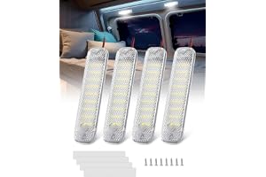 BIGTHREE® LED Interior Van Light Bar, Ultrathin LEDs Interior Light Bar for Motorhome, Caravan, Camper RV, Boat Car, Kitchen, Bathroom with ON/Off Switch, 36 lamp beads (4-Pack)