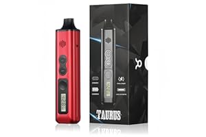 KINZON Vaporizzatore Taurus per erbe secche, display OLED e controllo della temperatura, camera di riscaldamento in ceramica, riscaldamento rapido in 40s (rosso)