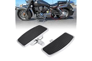 BRZOXIN Adjustable Motorcycle Floorboards Rear Passenger For Yamaha XVS650 XVS1100 Honda VT400 VT600 Suzuki GZ125 VL400 Footboards Footrest Foot Pegs 360 Degrees Angle