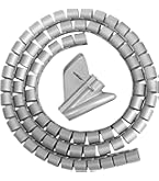 Guaina Spiralata Per Cavi 1.5M - Ø28mm, Con Fermaglio, Per Organizzare Cavi TV/PC - Foto 6