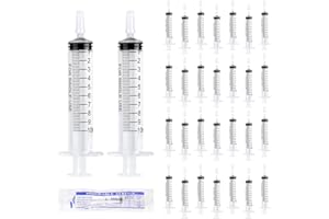 RISF Lot de 30 seringues emballées individuellement, 10 ml, bouche droite avec capuchon, seringues de colostrum sans aiguille, pour laboratoires scientifiques, élevage d'animaux (non médicales)