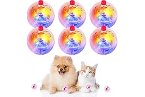 VEGENA Ghost Caza Movimiento Ilumina Bolas de Perro de Gato, 6 Unids Bola de Gato de Caza Fantasma Bolas de Movimiento, Pet Flash Bola Juguete, Equipo Paranormal Juguete Movimiento