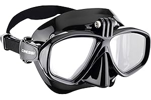 CRESSI Metis/Action Cam Mask - Maschera Subacquea Unisex di Volume Ridotto con Supporto Action Cam, Taglia Unica