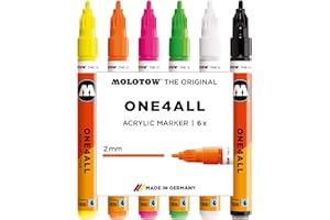Molotow – One4All – Marqueur acrylique Étui fluo. 6 Stück fluo