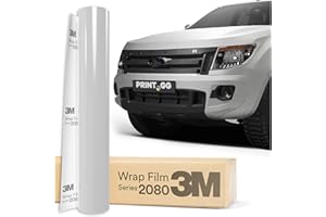 PRINT.GG Film pour Voiture 3M 2080 Aluminium Brossé BR120, 152 x 10 cm, Car Wrapping Film, Covering Voiture, Film Autocollant Moto Adhésif, pour Voiture, Moto, Vélo, Bateau, Deco Voiture