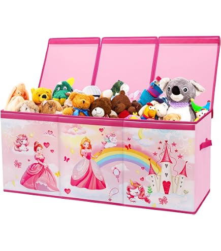 Coffre à Jouets DARIA Dinosaures 42x40x73 Cm – Rangement Enfant Solide, Ouverture Assistée Gaz, Design Dino Fun