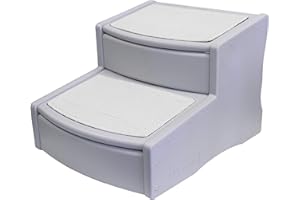 Pet Gear Easy Step II Escalier Extra Large à 2 marches pour Chats et Chiens jusqu'à 90,7 kg, Gris Essentiel (PG9720XLEG)