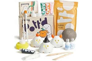Pott'd Mini Pottery Kits | Air Dry Clay Pottery Kit for Adults | Includes Paints, Brushes, and Potters Tools | Free Online Step-by-Step Tutorial | Perfect for Beginners | Bring The Studio to Your Home