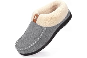 VeraCosy Women's Moccasin Slippers Warm Comfy Faux Wool Memory Foam Indoor House Shoes