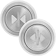2pcs Elevator Push Buttons, Stainless Steel Lift Button Set, Open and Close Buttons, 36mm Diameter, Easy Installation for Elevators, Silver