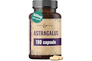 CDF SPORTS & HEALTH SOLUTIONS Capsule di astragalo ad alta dose - 180 capsule - radice di Astragalo - alta dose
