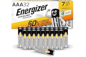 Energizer Alkaline Power - Piles AAA (Lot de 32) - Alcaline 1,5V - Énergie Longue durée - Idéales pour Les appareils du Quotidien - Emballage 100% Recyclable - Conservation 7 Ans [Exclusivité Amazon]