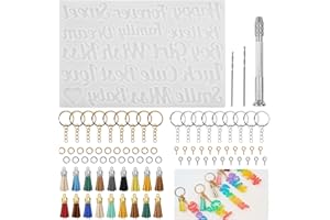 Honatrv Stampi Lettere per Resina Epossidica, Stampo Silicone Resina Lettere, Stampi per Resina Epossidica Lettere per Portachiavi, Fai da Te, Gioielli(104 Pezzi)