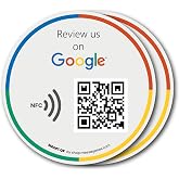 MESSAGENES - Sticker with NFC and QR | Sticker to Get Reviews | Compatible with Google Business | 1 Unit | Editable Dynamic Q