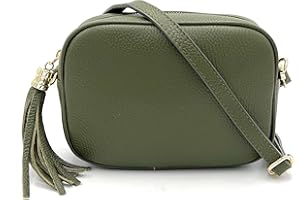 ELIOX Borsa Donna Vera Pelle Made In Italy Piccola Borsetta a Tracolla Elegante Moda Crossbody Bag Genuine Leather