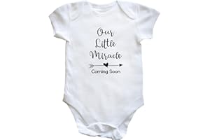 Hippowarehouse Our Little Miracle Coming Soon - Pregnancy Baby Announcement baby vest bodysuit (short sleeve) boys girls