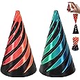 2 PCS Impossible Cone Printed Impossible Cone Pyramid Spiral Cone fidget Toy,Pyramid fidget Toy for Relief of Stress & Anxiety Desktop Mini Vortex Cones Sculpture 3D Printed Impossible Cone