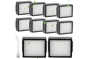 KIGNIOTE 10 Filtros HEPA para iRobot Roomba e/i/j series, Filtros para iRobot Roomba e5 e6 e7, i1 i1+, i3 i3+, i4 i4+, i5 i5+, i6 i6+, i7 i7+, i8 i8+, para Combo j5 j5+ (no para Combo j7 j7+ j9 j9+)