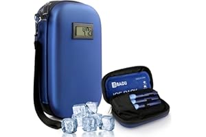 HIMDUZE Insulin Kühltasche Reisekoffer TSA genehmigt gekühlte Medizin Kühler für Reisen w/Temperaturanzeige Diabetiker Reisekoffer Tasche w / 1 Wiederverwendbare Eispacks für das tägliche Leben