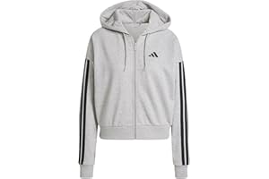 adidas Mujer Essentials 3-Stripes French Terry Full Zip Hoodie