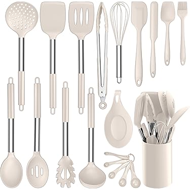 KRONENKRAFT Set d'ustensiles de cuisine en acier inoxydable de 26 pièces,accessoires de cuisine, set de cuisson , ensemble complet d'accessoires de cuisine