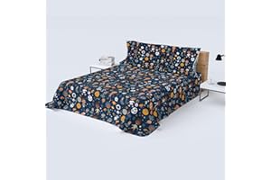 HOMEYA - Juego de sábanas Infantil Cama 90 - Juego de sábana Verano 3 Piezas, 1 Sábana Bajera 90x190, 1 encimera 165x260 y 1 Funda de Almohada 45x125