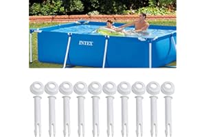 VIOJRLLY 10 Piezas Pasadores de Plástico para Juntas de Piscina y Sellos, 7 cm Piezas de Repuesto para Piscina para Intex, Joint Pins & Seals para Frame & Round Piscina, Pasador de Repuesto de Piscina