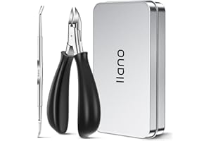 LLANO Coupe ongles pour ongles épais et incarnés, coupe ongles et podiatre professionnel pour adultes et personnes âgées, ciseaux à ongles avancés en acier inoxydable avec poussoir à cuticules