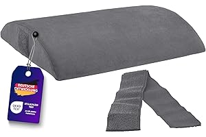 Traumnacht orthopädisches Rücken- / Lendenkissen mit Visco mit viscoelastischem Schaumkern und hautsympathischem Mikorplüsch Bezug, Öko-Tex zertifiziert, produziert nach deutschem Qualitätsstandard