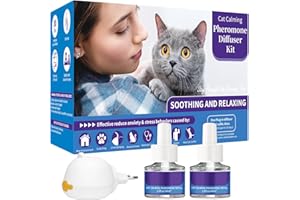 Banydoll Difusor de Feromonas para Gatos - Enchufe Calmante para Relajación, Kit con 1 Difusor + 2 Recargas de 48ml - 60 Días de Confort