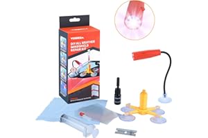 ‎EVERFAREL everfarel Windschutzscheibe Reparatur Kit Tool, Auto Windschutzscheibe Reparatur Kit mit UV-Lampe und importiert Reparaturflüssigkeit, geeignet für Glasrisse