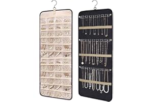 QIUPFGUT Jewelry Organizer per Armadio, Jewelry Storage Display Stand, Porta Orecchini da Appendere, Appendi Gioielli Donna Muro Porta Collane da Appendere, Appeso Contiene Portagioielli Organizer