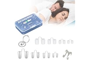 DYNAMOLL Pack de 10 Antirronquidos, Dilatadores Nasales Antirronquidos, Clip Nasal Antirronquidos, Dispositivos Anti Ronquidos de Silicona, Ayudar a Dormir, Mejora la Respiración, Duerme Mejor, Anti Ronquidos