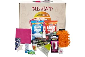 SINTA GIFTS Me And My Car Set | 15 Piece Accessories For Women Kit Practical Everyday Collection of Care Gift Old New Drivers Presented in an Eco-Friendly Stylish Box, Pink