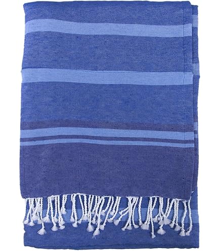 Pareo Playa 10XDIEZ - Algodón 100%, 90x180cm, Rayas Bordadas (Beige)