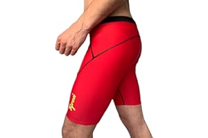 ‎TYRON Tyron Jammer Athletic Line (rot) | Badehose für Herren & Jungen | Schwimm Training und Wettkampf | Jammer | Tight | knielange Schwimmhose