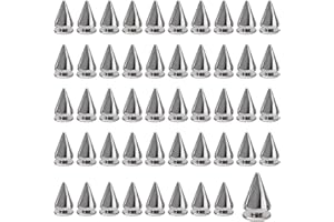 HONQX Spikes Studs for Clothing 100pcs Metal Spike Studs Replacement Bullet Cone Spikes Rivets for Clothing Metal Leather Fabric 7x10mm