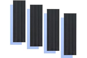 M.2 SSD Heatsink 4-Pack, 2280 NVMe/SATA Cooler with Thermal Pads, 12 Rubber Straps, Compatible with PC, for PS5, for PCIe SSD
