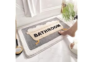 SDINAZ Tappetini per Il Bagno Tappeti Antiscivolo Lavabile Materassini 80 x 50 cm